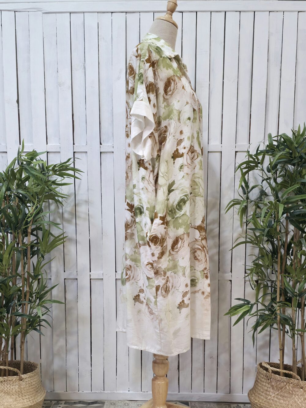 Vestido camisero estampado de lino June