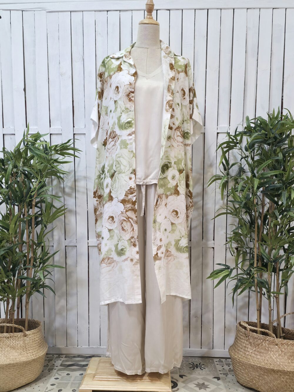 Vestido camisero estampado de lino June