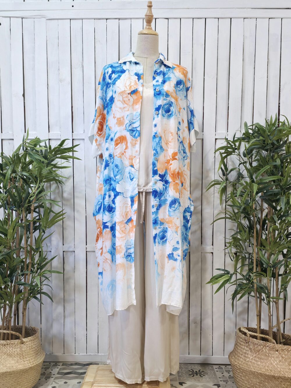 Vestido camisero estampado de lino June