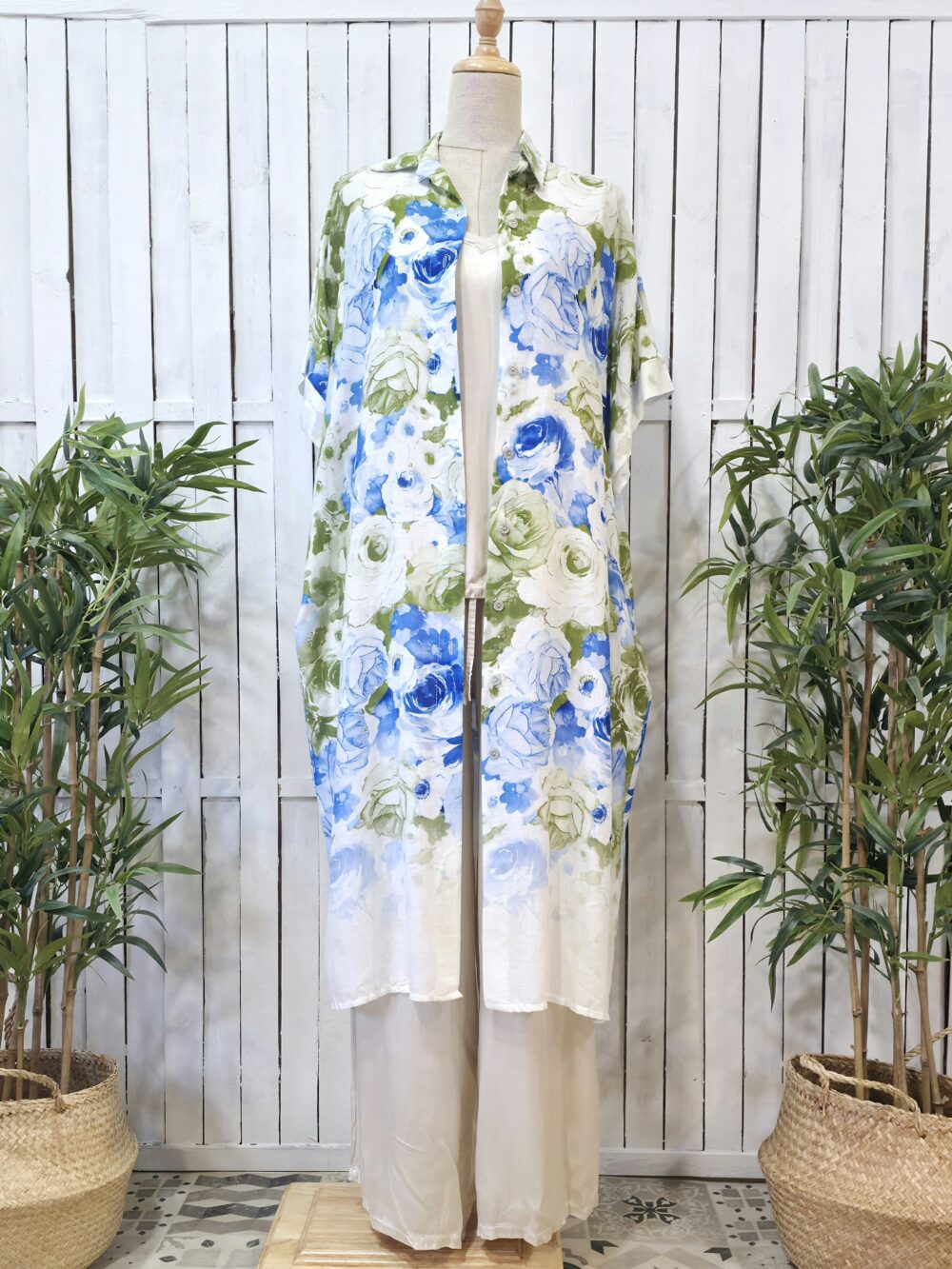Vestido camisero estampado de lino June
