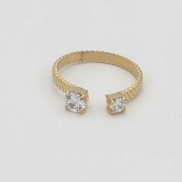 Anillos acero dorado