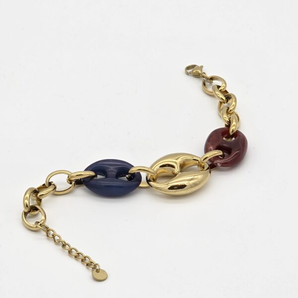 pulsera acero y resina